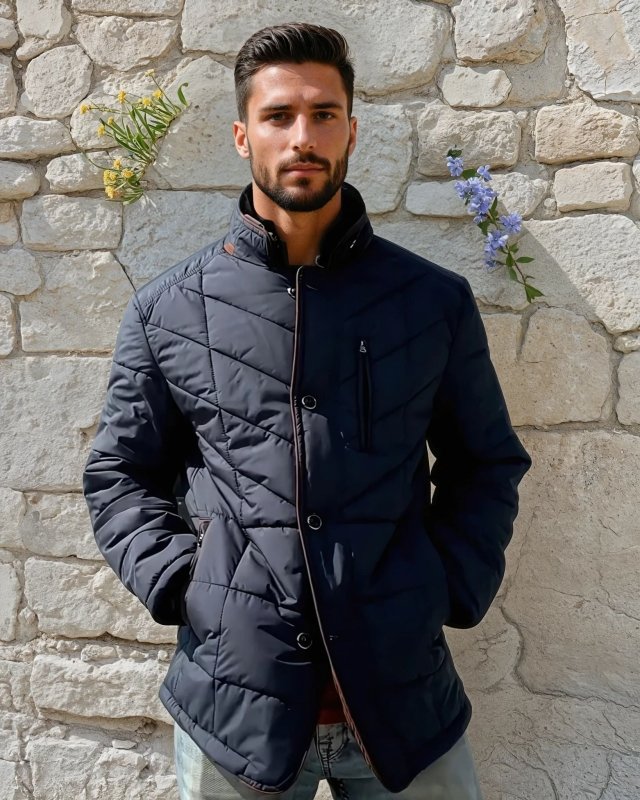 Chaqueta acolchada elegante para hombre – Estilo urbano chic y funcionalidad