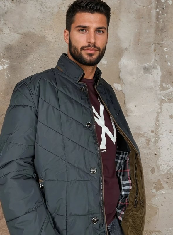 Chaqueta acolchada elegante para hombre – Estilo urbano chic y funcionalidad