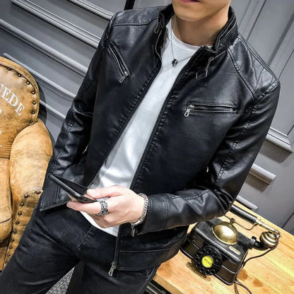 Giubbotto Uomo Stile Biker Urbano Polivalente per Uscite e Quotidiano