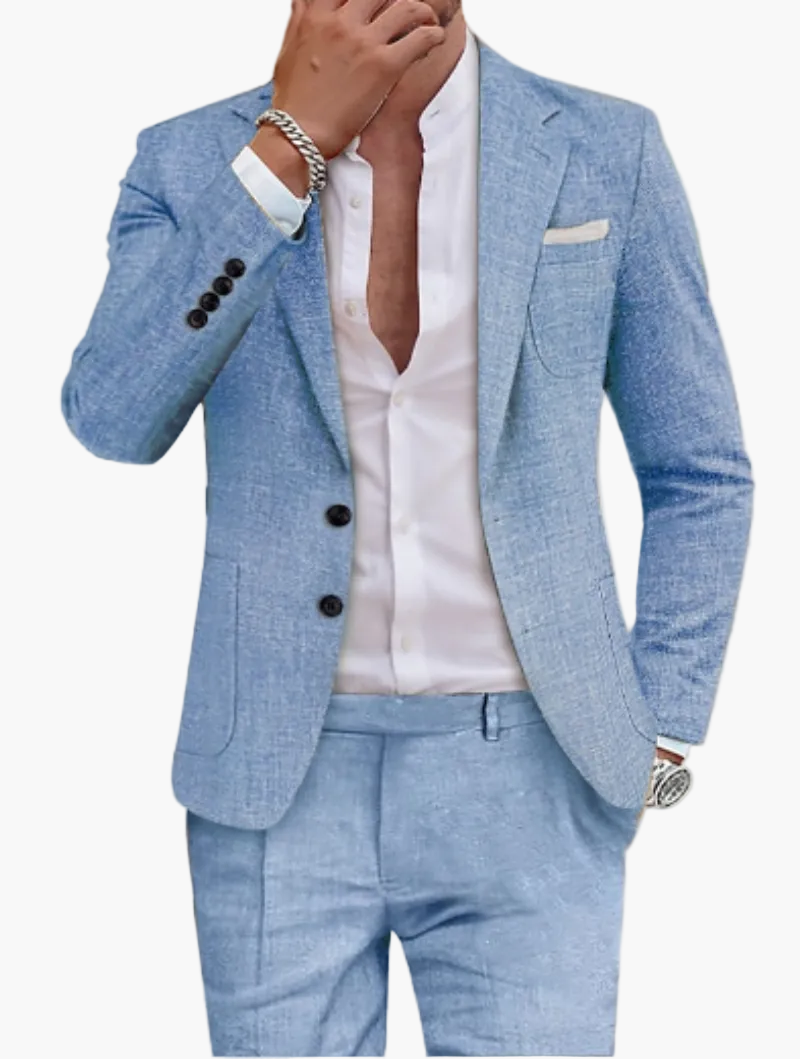 Elegant herrkostym med slim fit för formella och avslappnade tillfällen