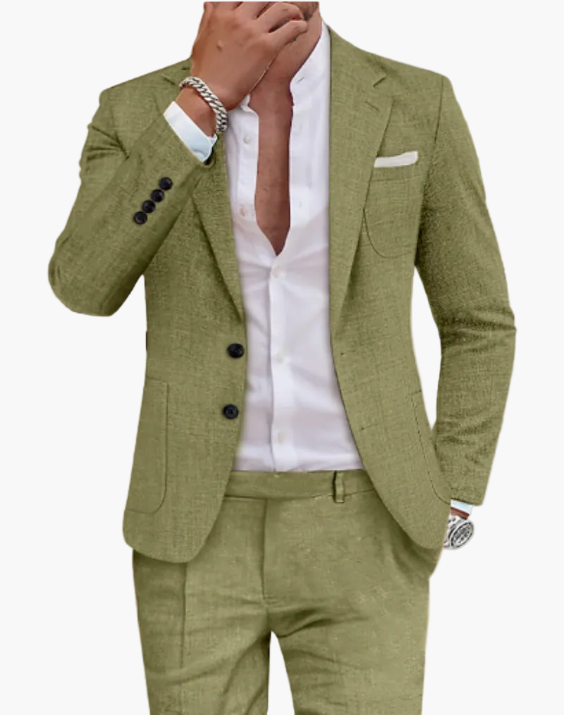 Elegant herrkostym med slim fit för formella och avslappnade tillfällen