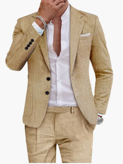 Elegant herrkostym med slim fit för formella och avslappnade tillfällen