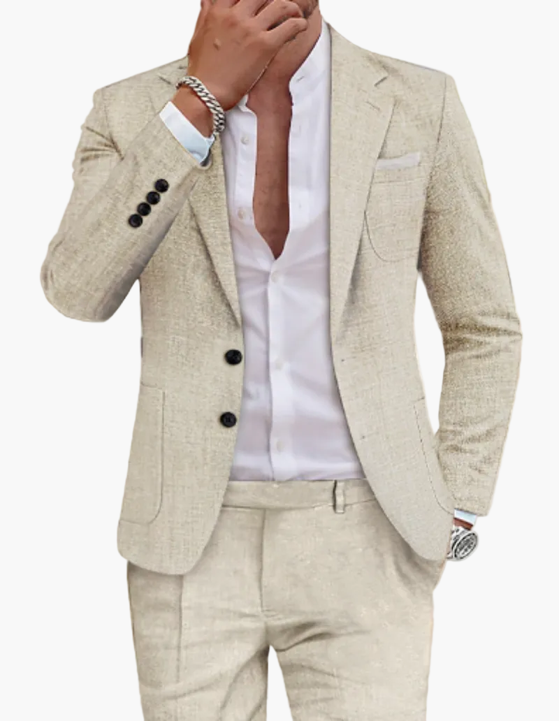 Elegant herrkostym med slim fit för formella och avslappnade tillfällen
