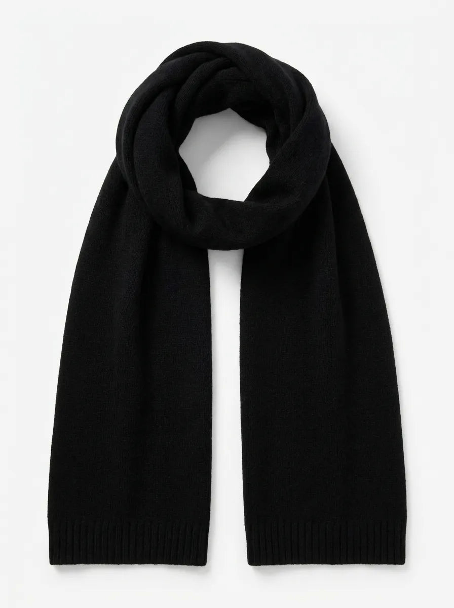 Écharpe Tricotée Chaude Hiver Unisexie Couleur Unie