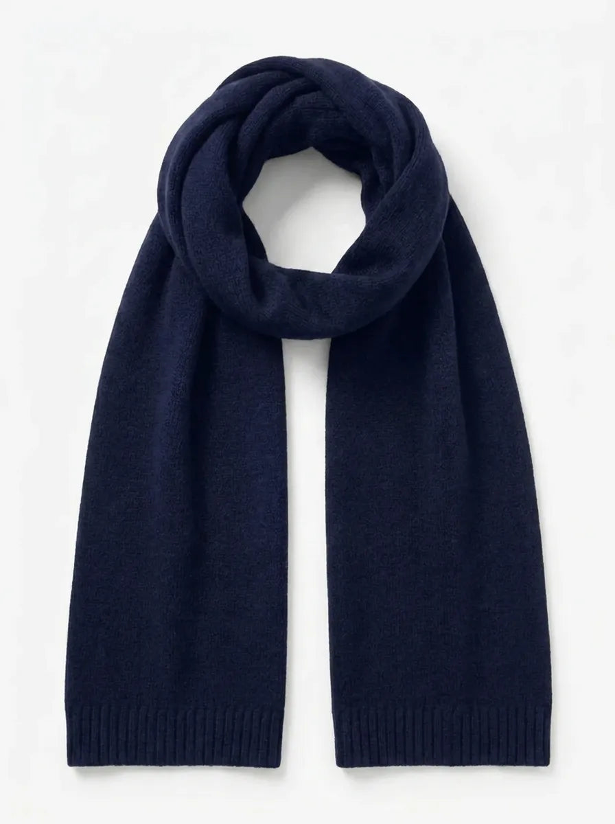 Écharpe Tricotée Chaude Hiver Unisexie Couleur Unie