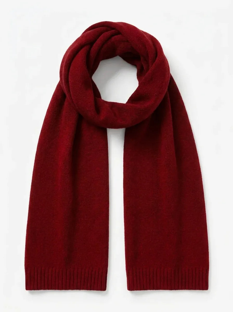 Écharpe Tricotée Chaude Hiver Unisexie Couleur Unie