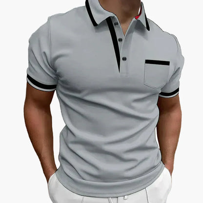 Polo til herre i urban chic stil med kontrasterende detaljer for en velstelt hverdagslook