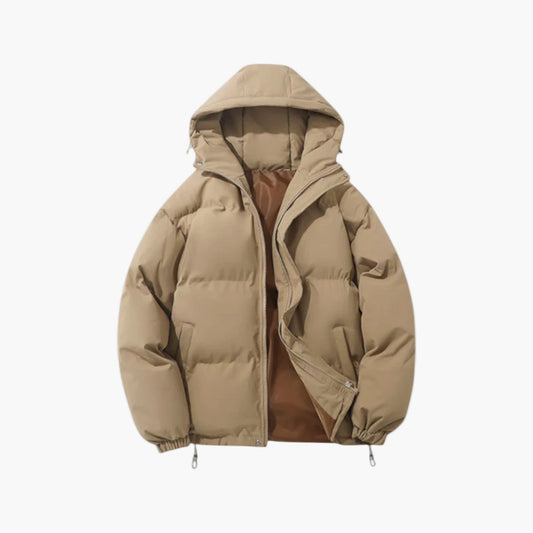 Vadderad parkas med huva för herrar – urban stil och vinterkydd