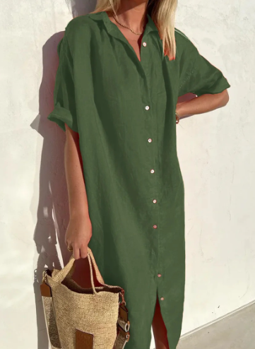 Robe Élégante à Manches Courtes
