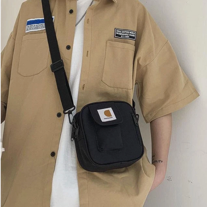 Oversize kortærmet arbejderskjorte til mænd i urban streetwear-stil