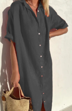 Robe Élégante à Manches Courtes