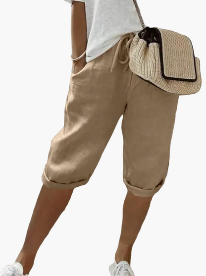 Short décontracté femme avec cordon – Style bermuda chic pour l'été, usage quotidien et vacances