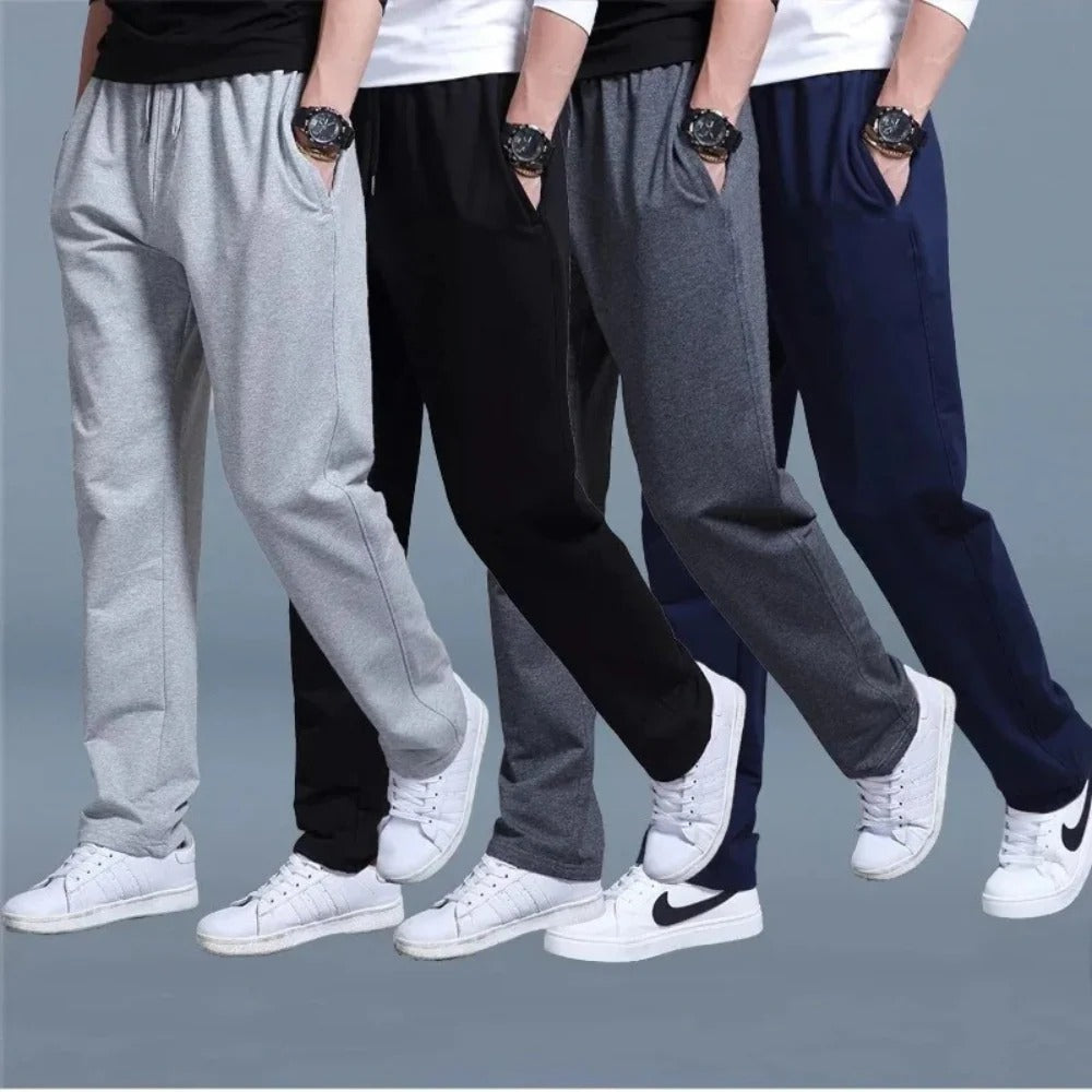 Pantalon de survêtement homme coupe droite confortable style quotidien et sport