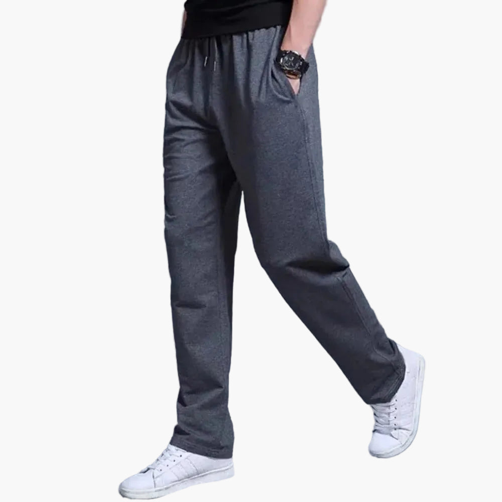 Pantalon de survêtement homme coupe droite confortable style quotidien et sport