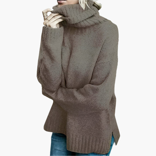 Oversized polotröja i avslappnad stil för dam