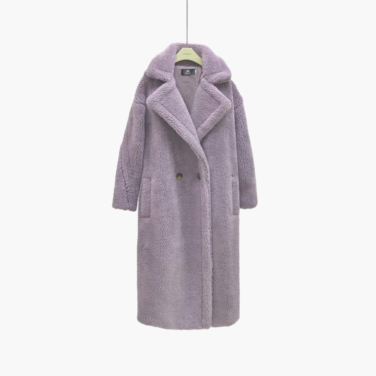 Długi, elegancki płaszcz damski w miejskim stylu – modny oversize na zimę