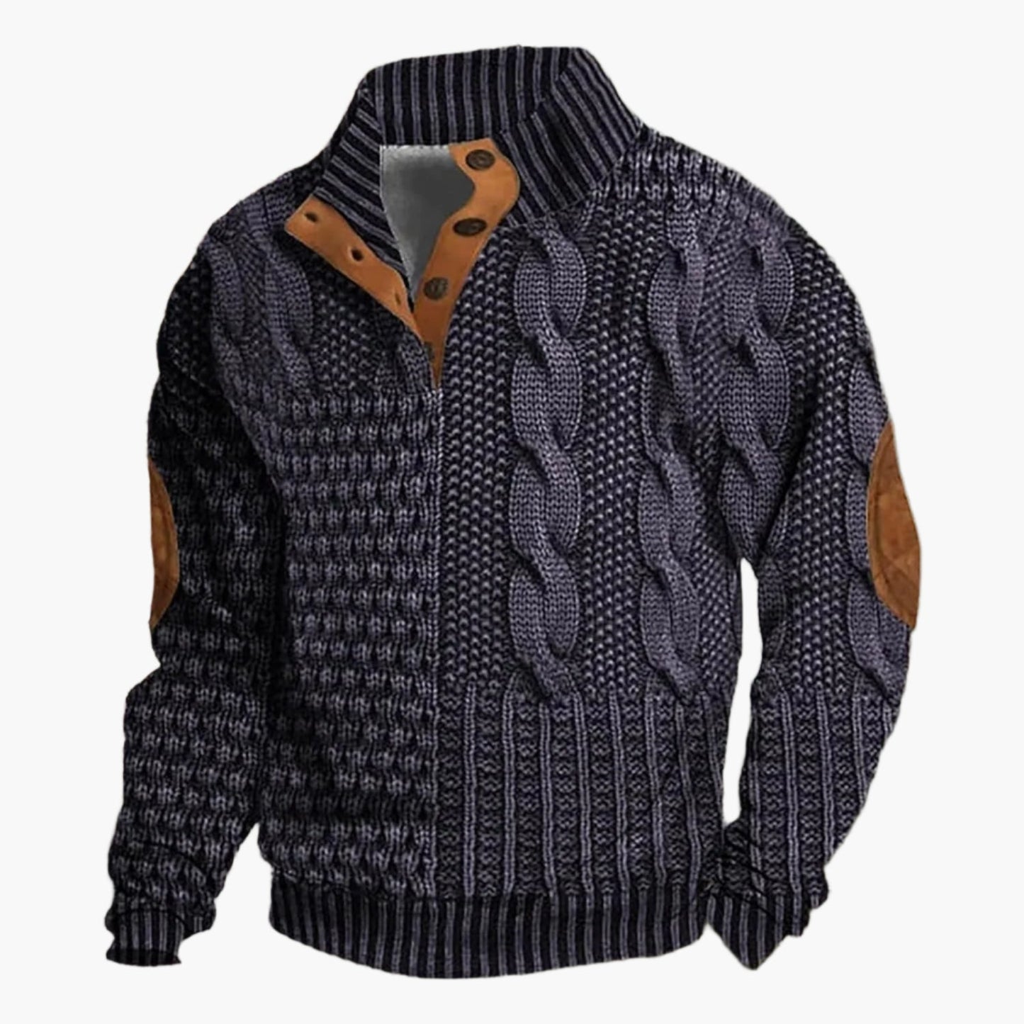 Giacca casual stile maglia intrecciata da uomo – Look invernale moderno