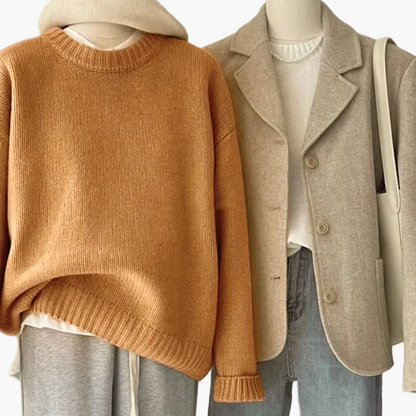 Lös tröja för kvinnor i koreansk stil – avslappnad och elegant vardagslook