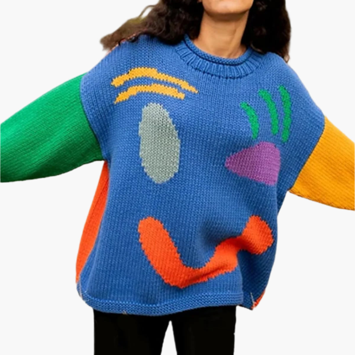 Comfortabele artistieke stijl trui voor dames – Ontspannen en originele look