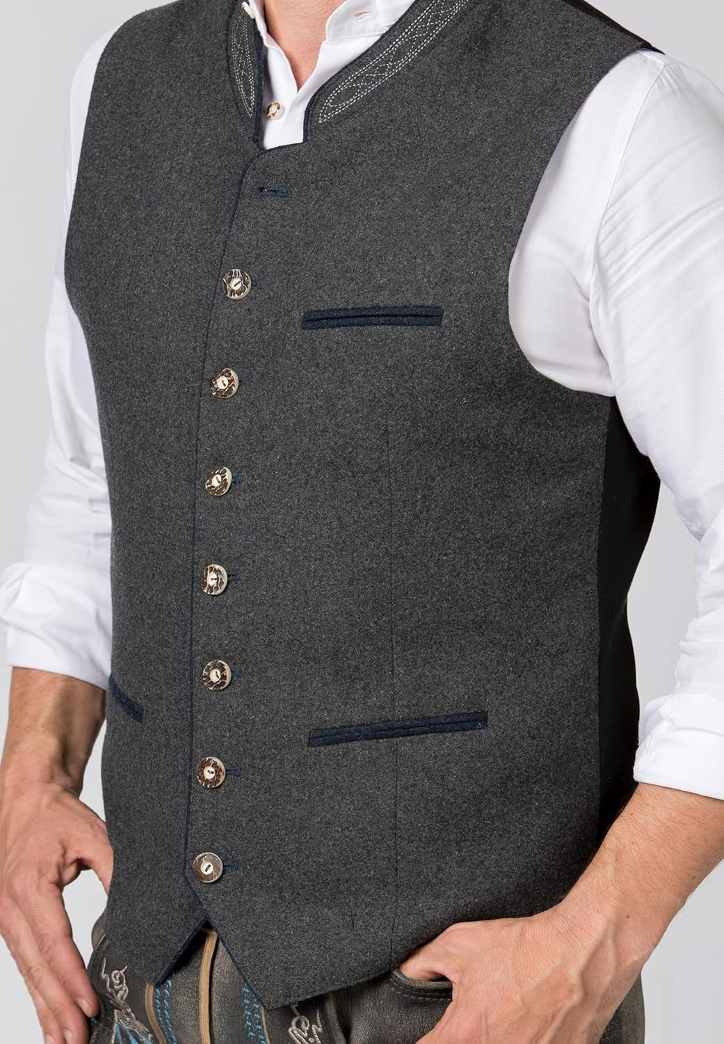 Chaleco tradicional para hombre estilo bávaro para fiestas y ocasiones elegantes
