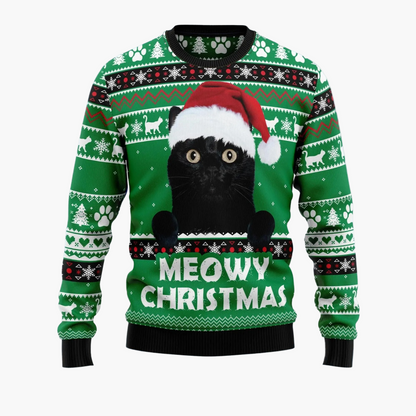 Kersttrui voor heren in gotische stijl met schedel en kerstman – Originele trui voor feest en winter