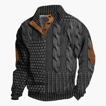Giacca casual stile maglia intrecciata da uomo – Look invernale moderno