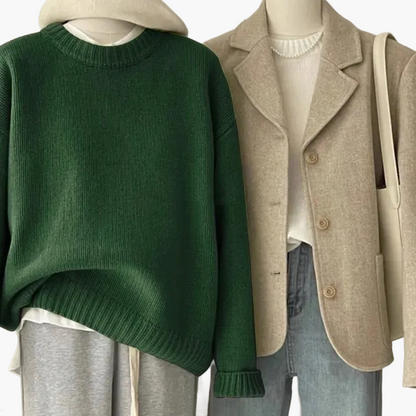Lös tröja för kvinnor i koreansk stil – avslappnad och elegant vardagslook