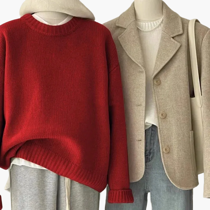 Lös tröja för kvinnor i koreansk stil – avslappnad och elegant vardagslook