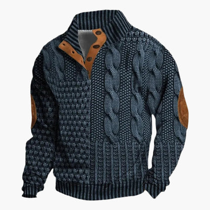 Giacca casual stile maglia intrecciata da uomo – Look invernale moderno