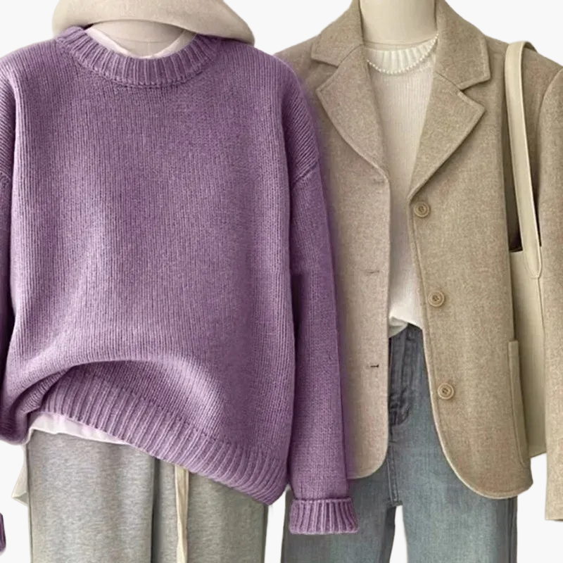 Lös tröja för kvinnor i koreansk stil – avslappnad och elegant vardagslook