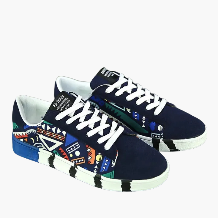Herresneakers med urban grafisk stil til fritid og udendørs brug
