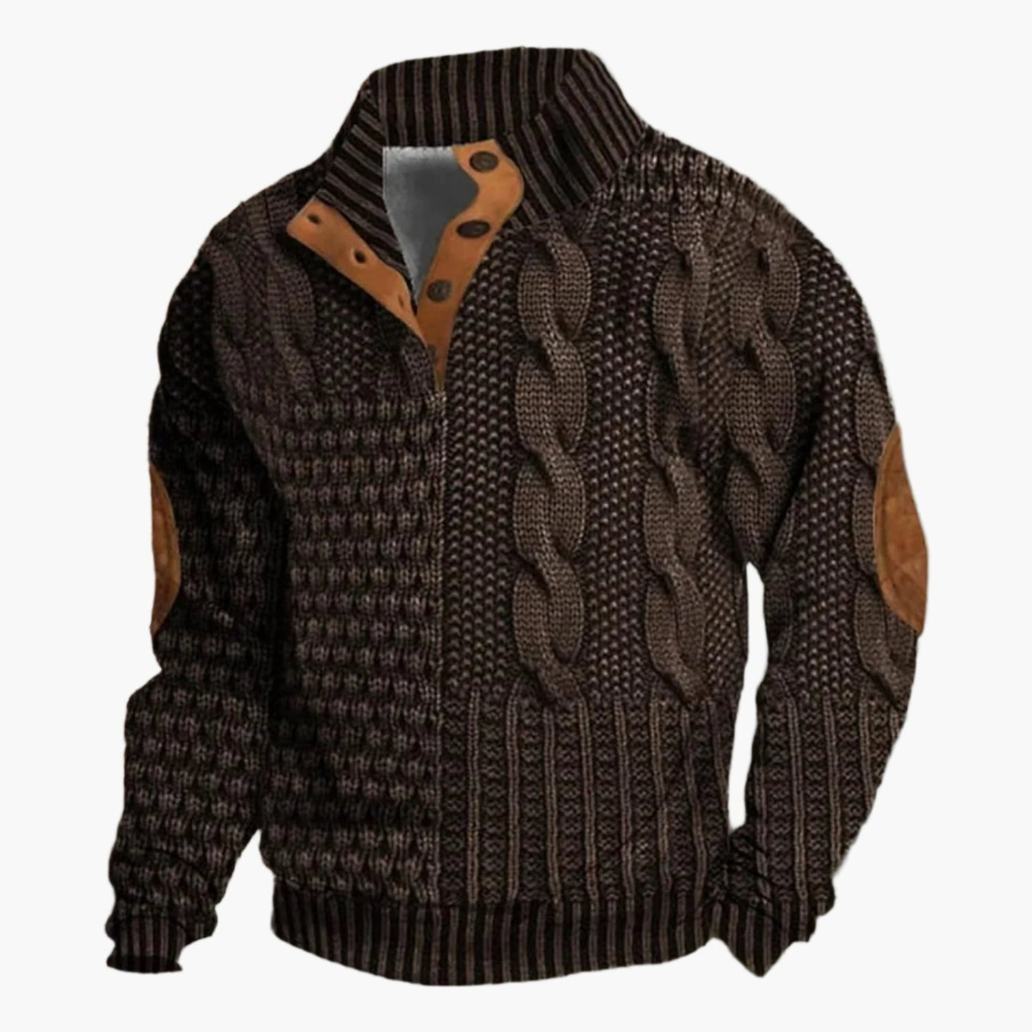 Giacca casual stile maglia intrecciata da uomo – Look invernale moderno