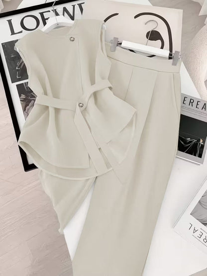 Conjunto de Dos Piezas para Mujer Elegante Estilo Moderno para Oficina y Eventos