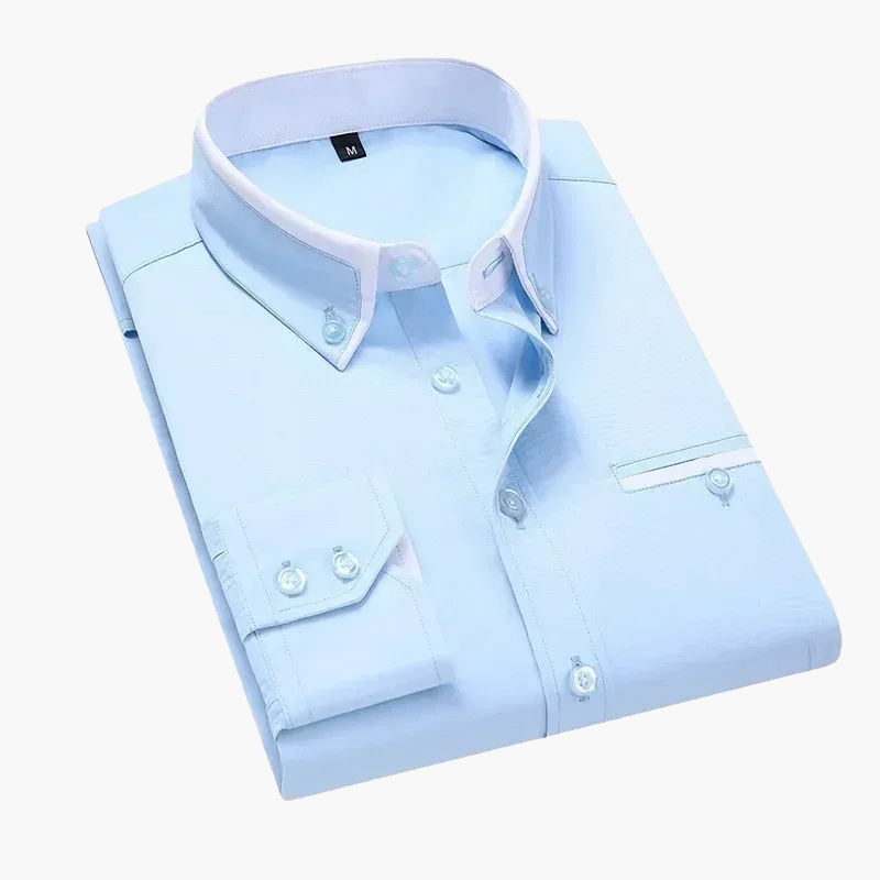Elegant herreskjorte i businessstil med lange ermer