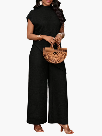 Combinaison Pantalon Asymétrique Élégante Femme Style Décontracté Printemps Été