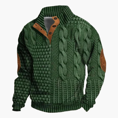 Giacca casual stile maglia intrecciata da uomo – Look invernale moderno