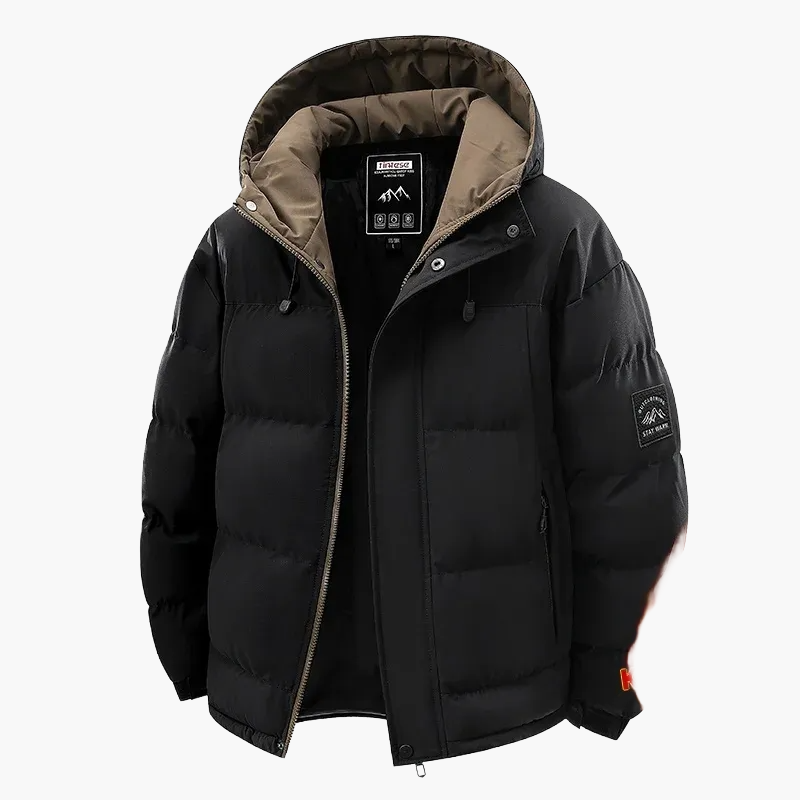 Waterdichte en winddichte casual winterjas voor heren – Stedelijke stijl met afneembare capuchon