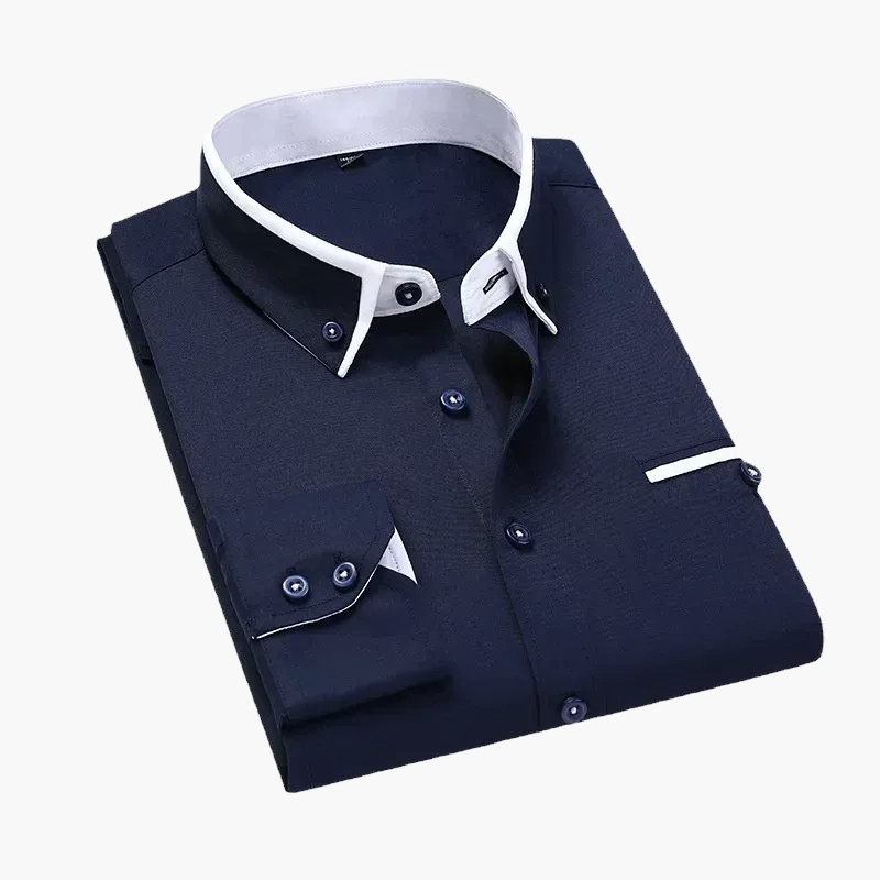 Elegant herreskjorte i businessstil med lange ermer