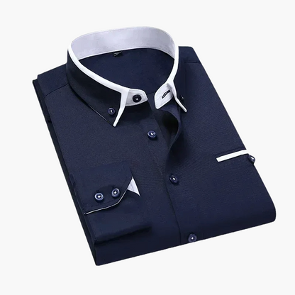 Elegant herreskjorte i businessstil med lange ermer