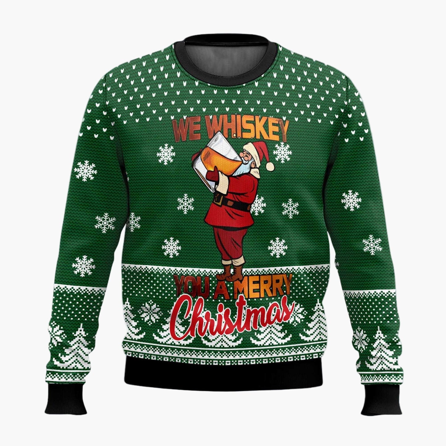 Kersttrui voor heren in gotische stijl met schedel en kerstman – Originele trui voor feest en winter