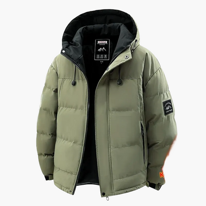 Waterdichte en winddichte casual winterjas voor heren – Stedelijke stijl met afneembare capuchon