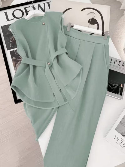 Conjunto de Dos Piezas para Mujer Elegante Estilo Moderno para Oficina y Eventos