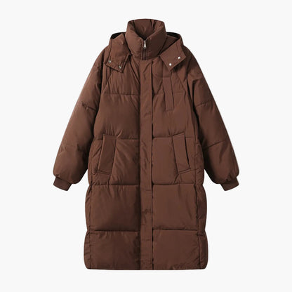 Cappotto lungo piumino oversize donna stile urbano inverno