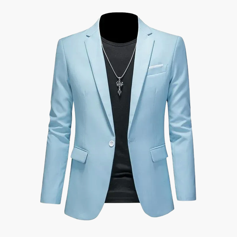 Elegant avslappnad herrblazer i urban stil, perfekt för utekvällar och speciella tillfällen