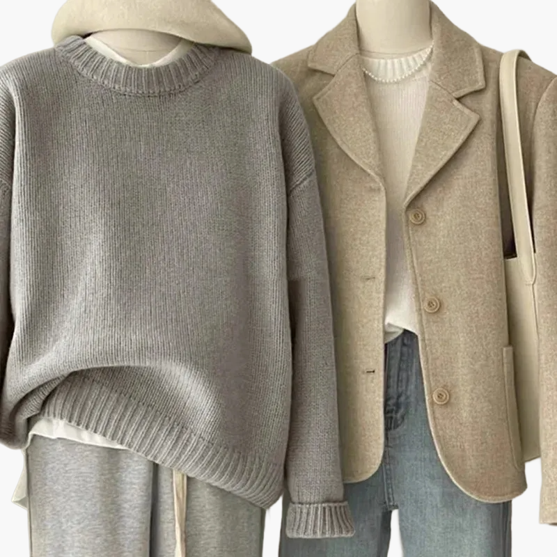 Lös tröja för kvinnor i koreansk stil – avslappnad och elegant vardagslook
