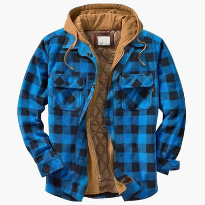 Herre overshirt i urban afslappet stil med tern til efterår og vinter