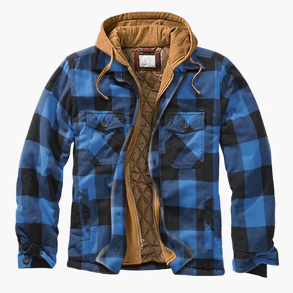 Herre overshirt i urban afslappet stil med tern til efterår og vinter