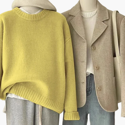 Lös tröja för kvinnor i koreansk stil – avslappnad och elegant vardagslook