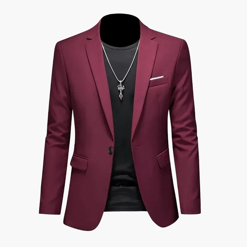 Elegant avslappnad herrblazer i urban stil, perfekt för utekvällar och speciella tillfällen