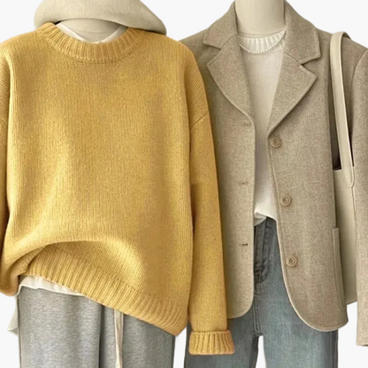Lös tröja för kvinnor i koreansk stil – avslappnad och elegant vardagslook